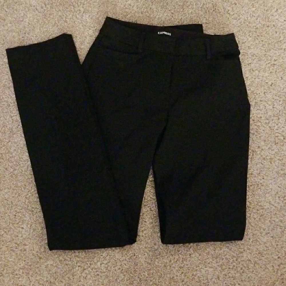 Express Mid-rise slim Columnist pant (long)